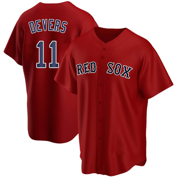 Men's Boston Red Sox Rafael Devers Red Alternate Jersey - Replica