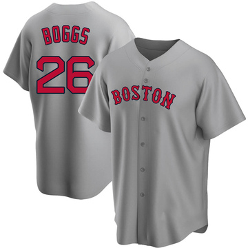 Men's Boston Red Sox Wade Boggs Gray Road Jersey - Replica